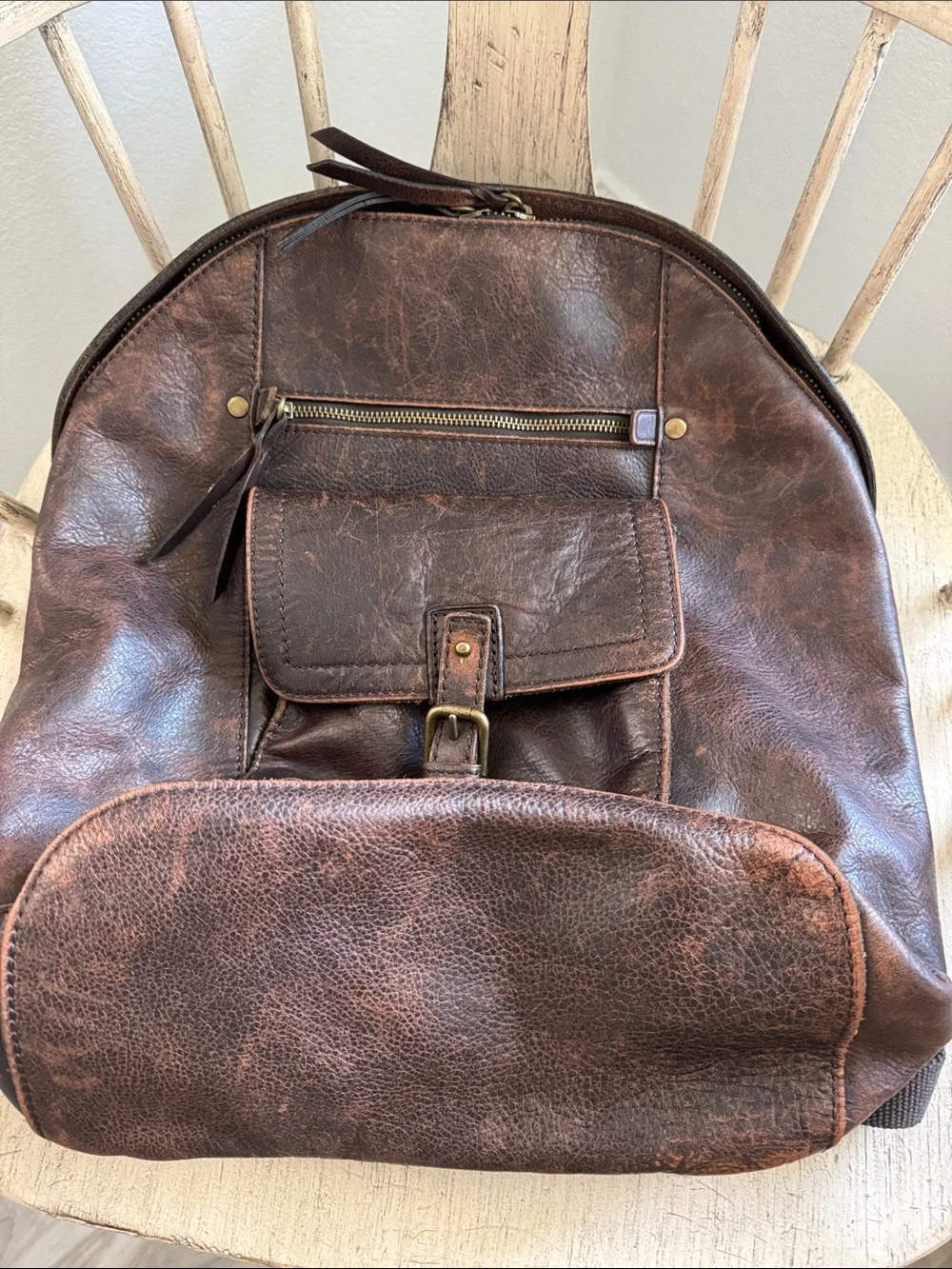 Patricia Nash Men’s Tuscan Leather Vintage Backpack Like New